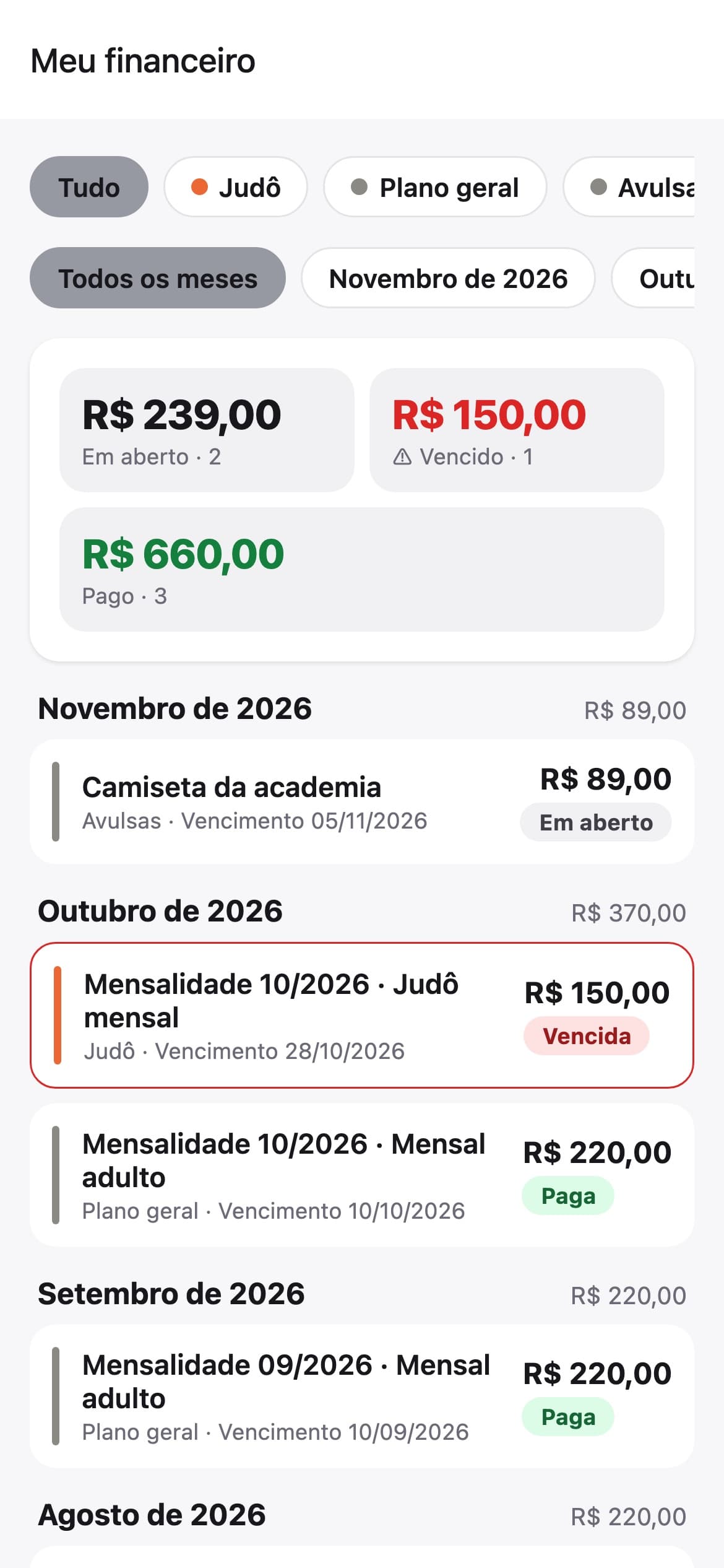 Pagamentos
